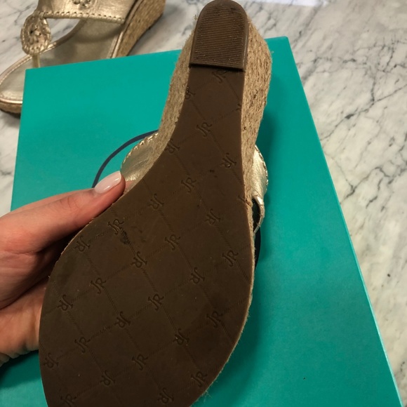 Jack Rogers Marbella Wedge Platinum Size 9 - Picture 5 of 6